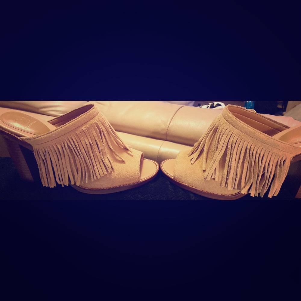 Suede mules